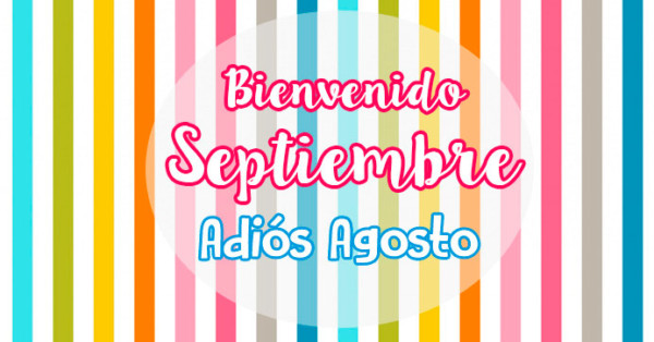 Imagen con rayas de colores despidiendo al mes de Agosto http://fechaespecial.com/