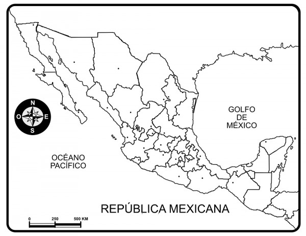 Mapa De México Imágenes Para Colorear Descargar E Imprimir Gratis 3662
